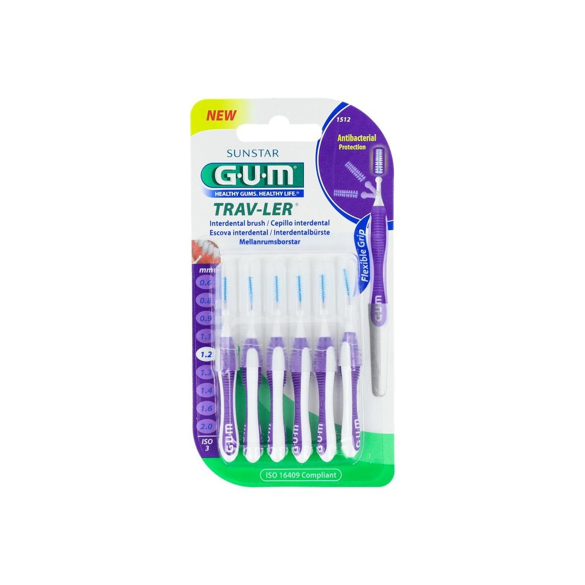 CEPILLO INTERDENTAL GUM TRAV-LER 1512 1,2MM...