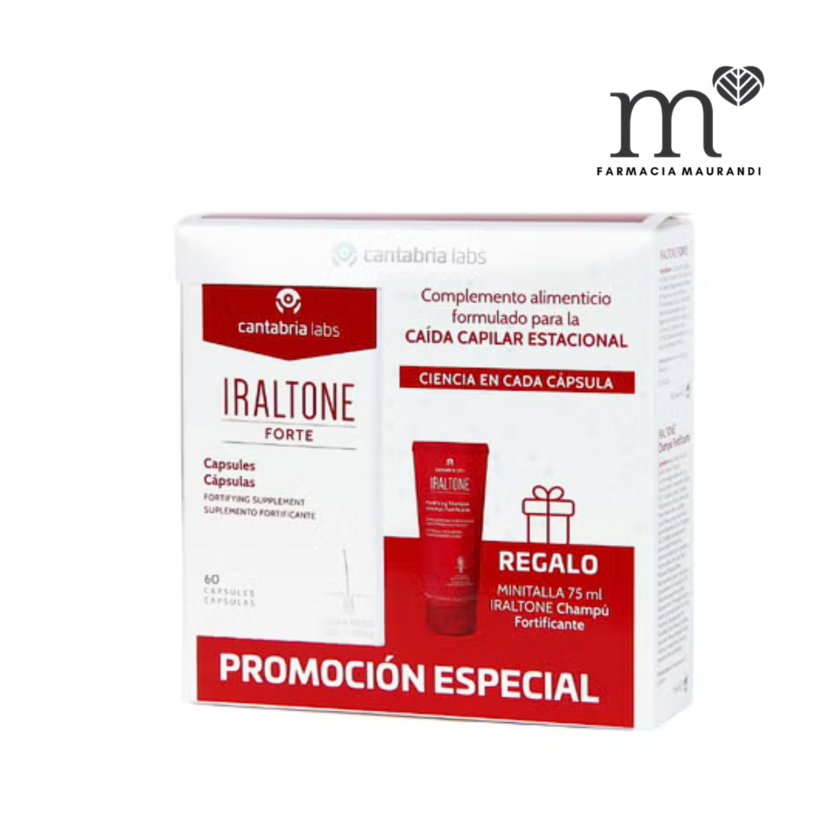IRALTONE FORTE CAPSULAS + CHAMPU 75ML