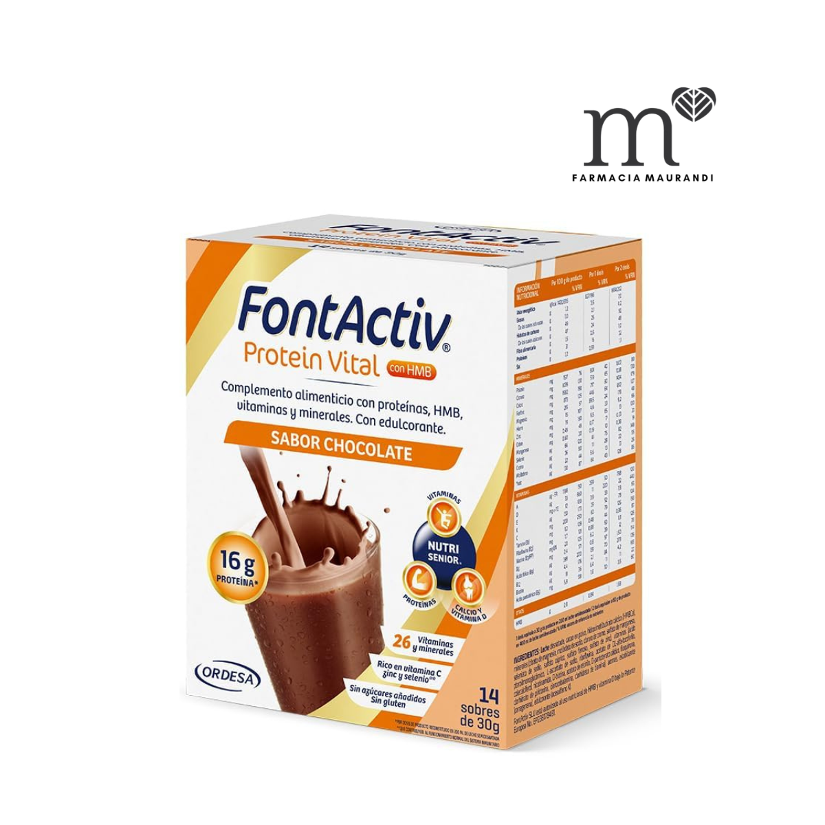 FONTACTIV PROTEIN VITAL CHOCO 14 SOBRES x 30G