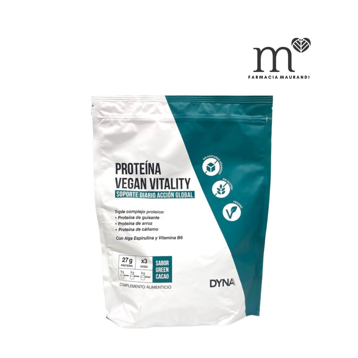 DYNA PROTEINA VEGAN VITALITY GREEN CACAO 500G