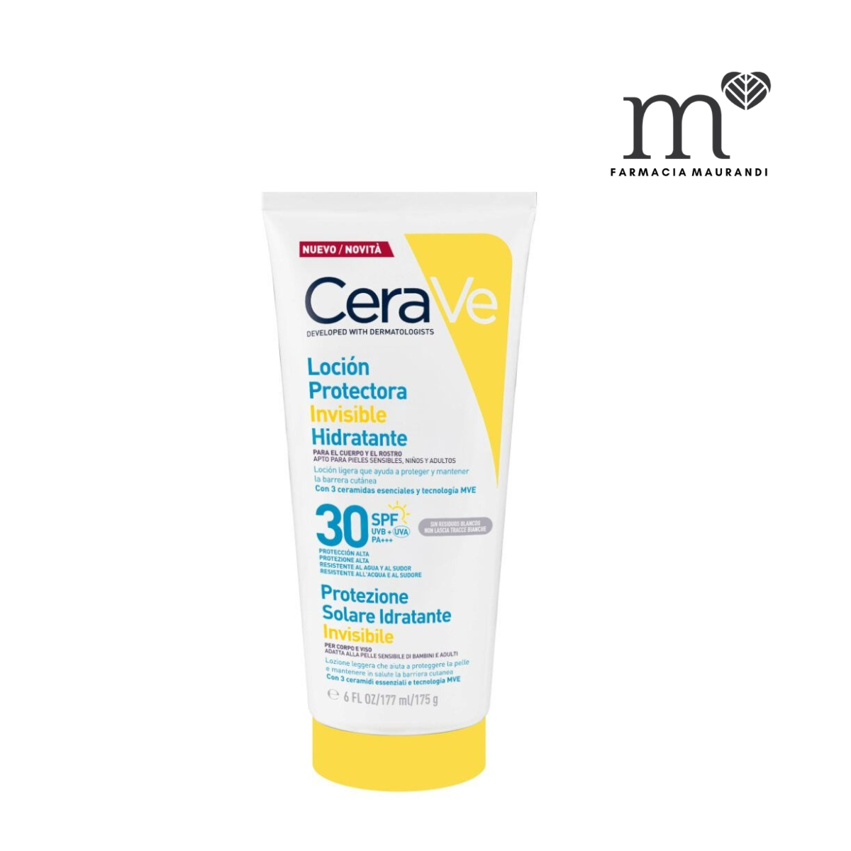 CERAVE LOCION PROTECTORA INVISIBLE SPF30 177ML