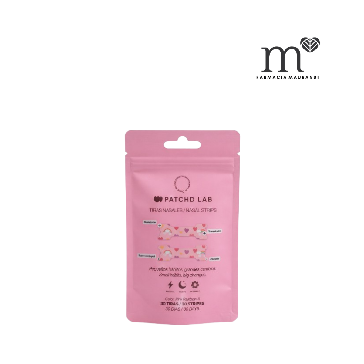 PATCHD LAB TIRAS NASALES TALLA S PINK RAINBOW...