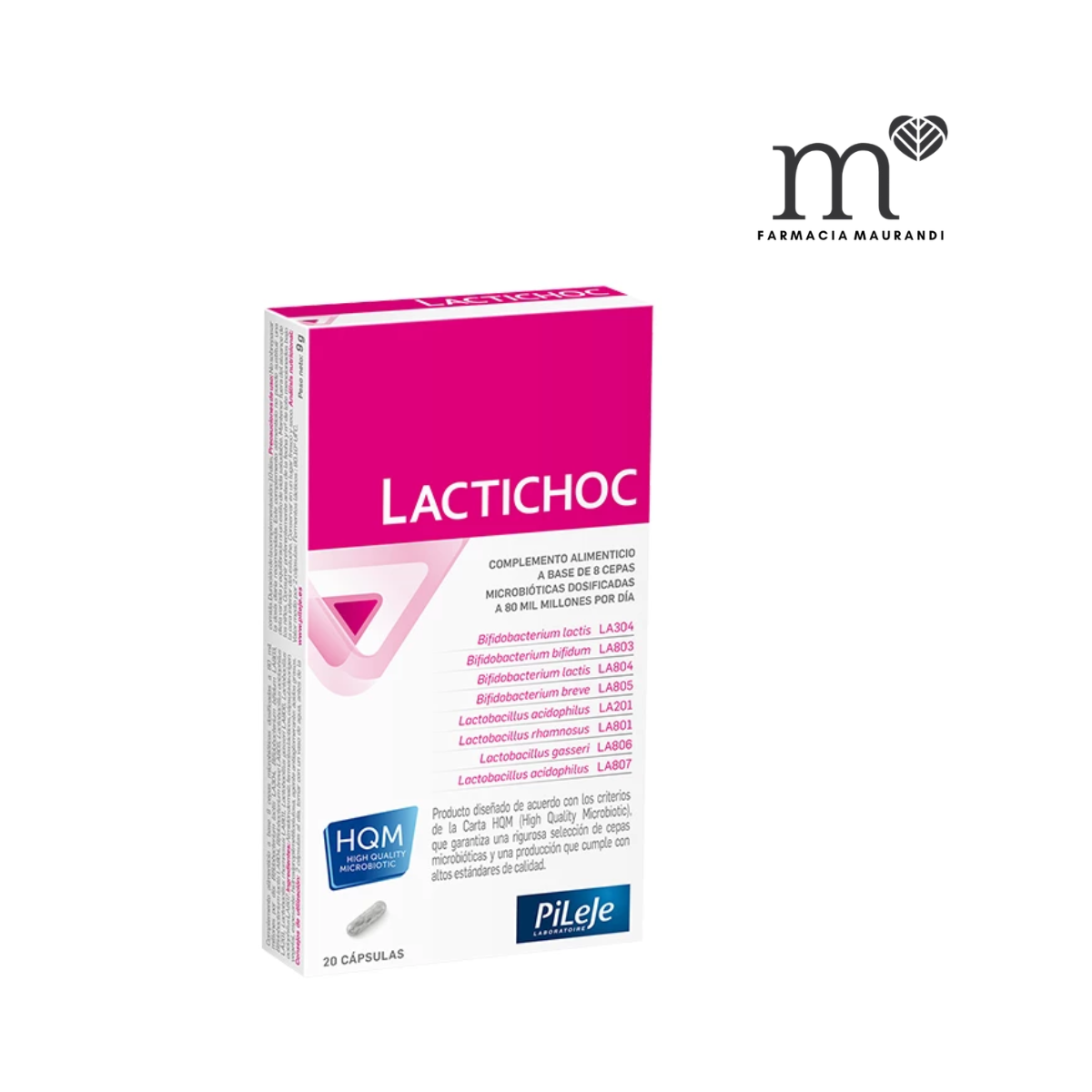 PILEJE LACTICHOC 20 CAPSULAS