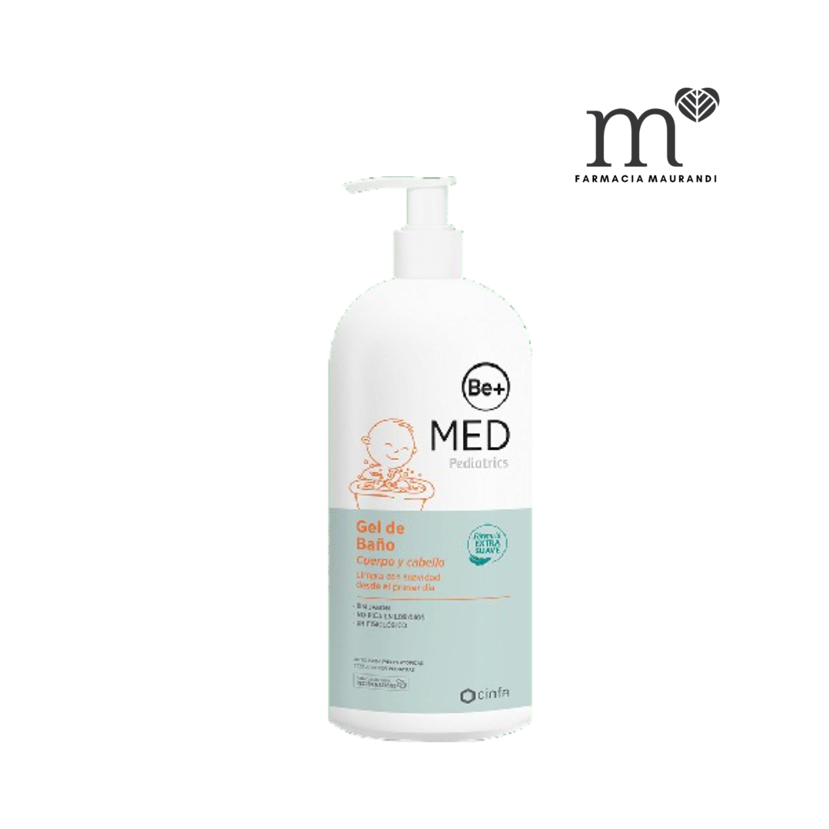 BE+ MED PEDIATRICS GEL DE BAÑO 500ML