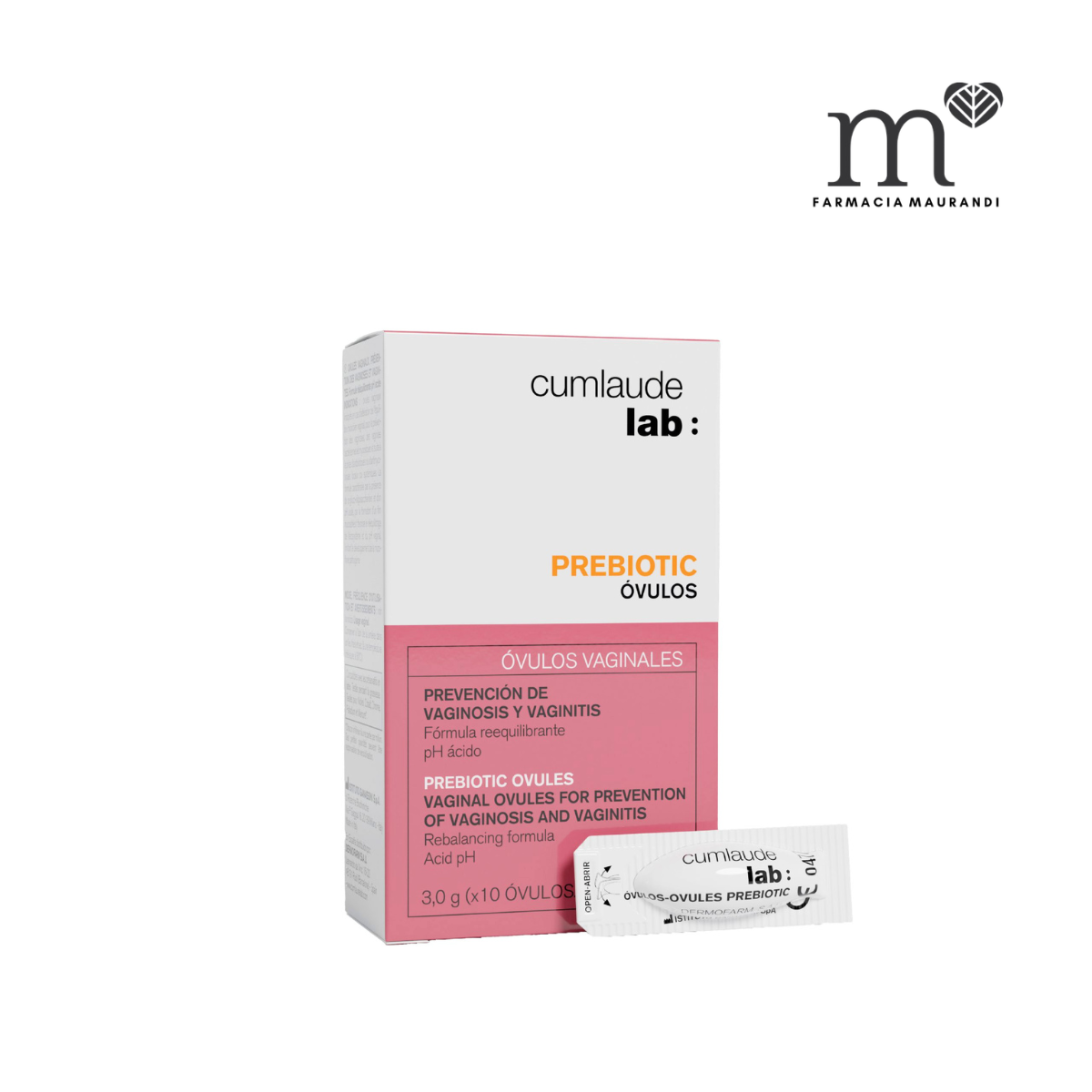 CUMLAUDE LAB PREBIOTIC 10 OVULOS VAGINALES