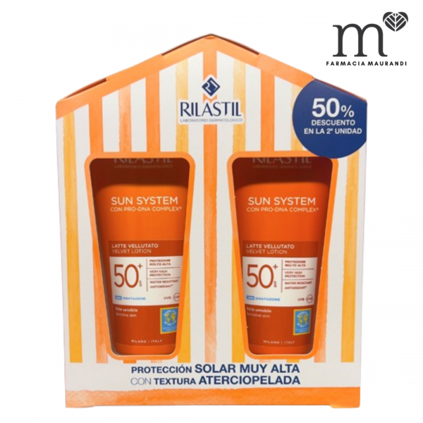 RILASTIL SUN SYSTEM DUPLO LECHE VELLUTO SPF50 200ML x 2...