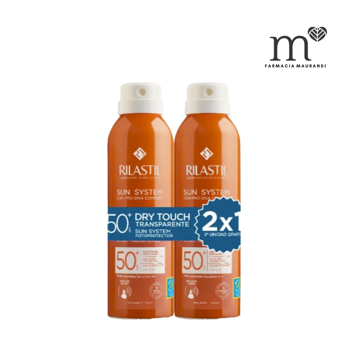 RILASTIL SUN SYSTEM DUPLO DRY TOUCH SPRAY SPF50...