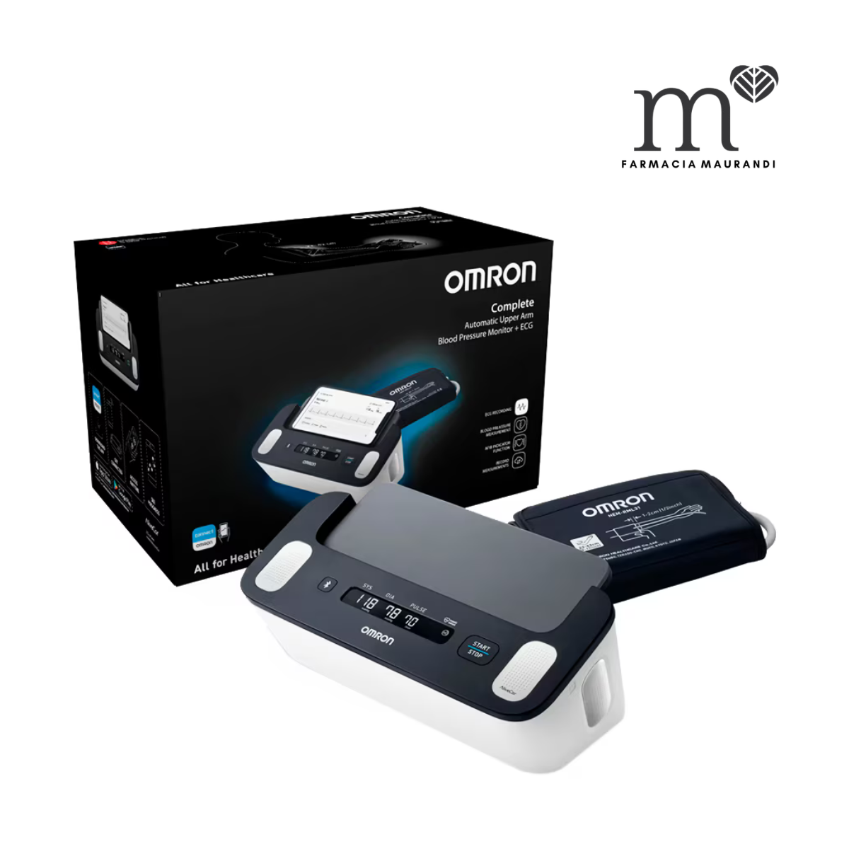 OMRON TENSIOMETRO + ECG AUTOMATICO DE BRAZO