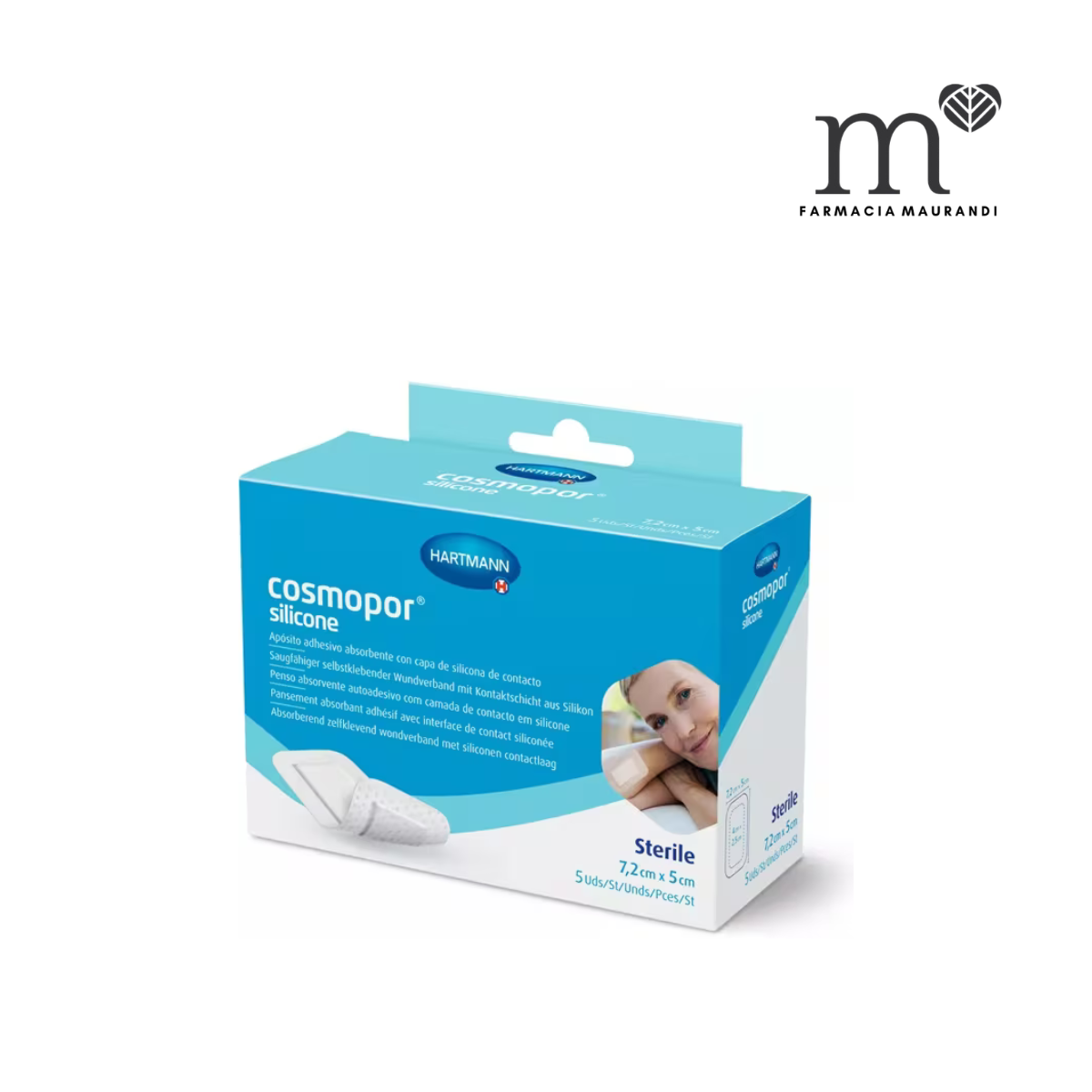 HATRMANN COSMOPOR APOSITO SILICONE 5U 7,2 x 5CM