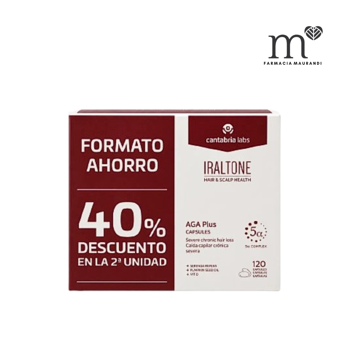 IRALTONE AGA PLUS PACK 120 CAPSULAS (60+60)
