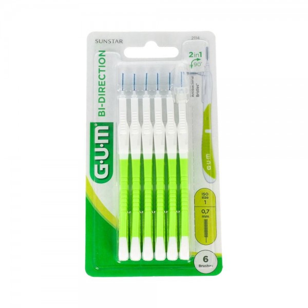 CEPILLO DEN GUM BI-DIRECTION ULTRA-MICRO CONICO 2114 6 U...