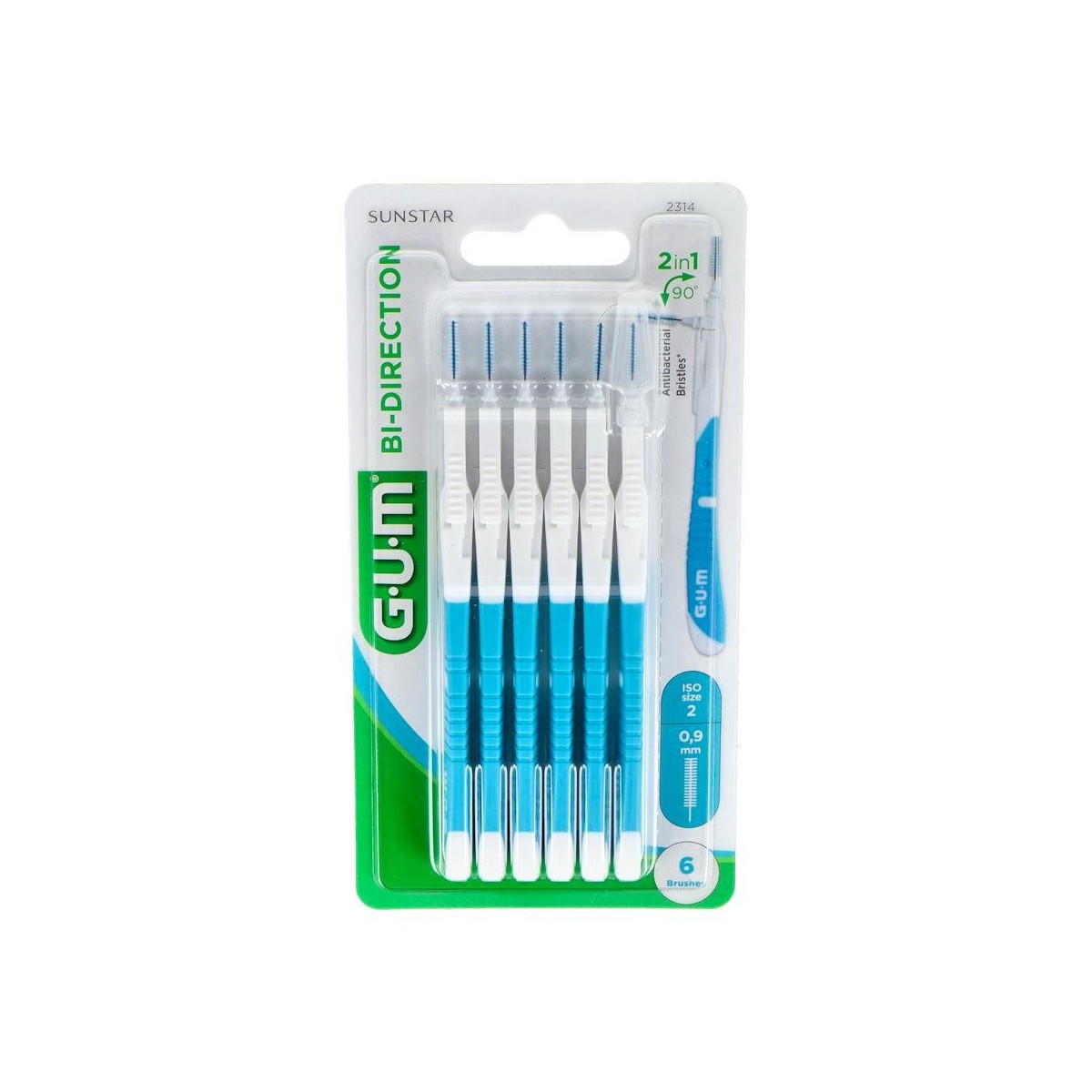 CEPILLO DEN GUM BI-DIRECTION MICROFINO 0.9 MM 2314