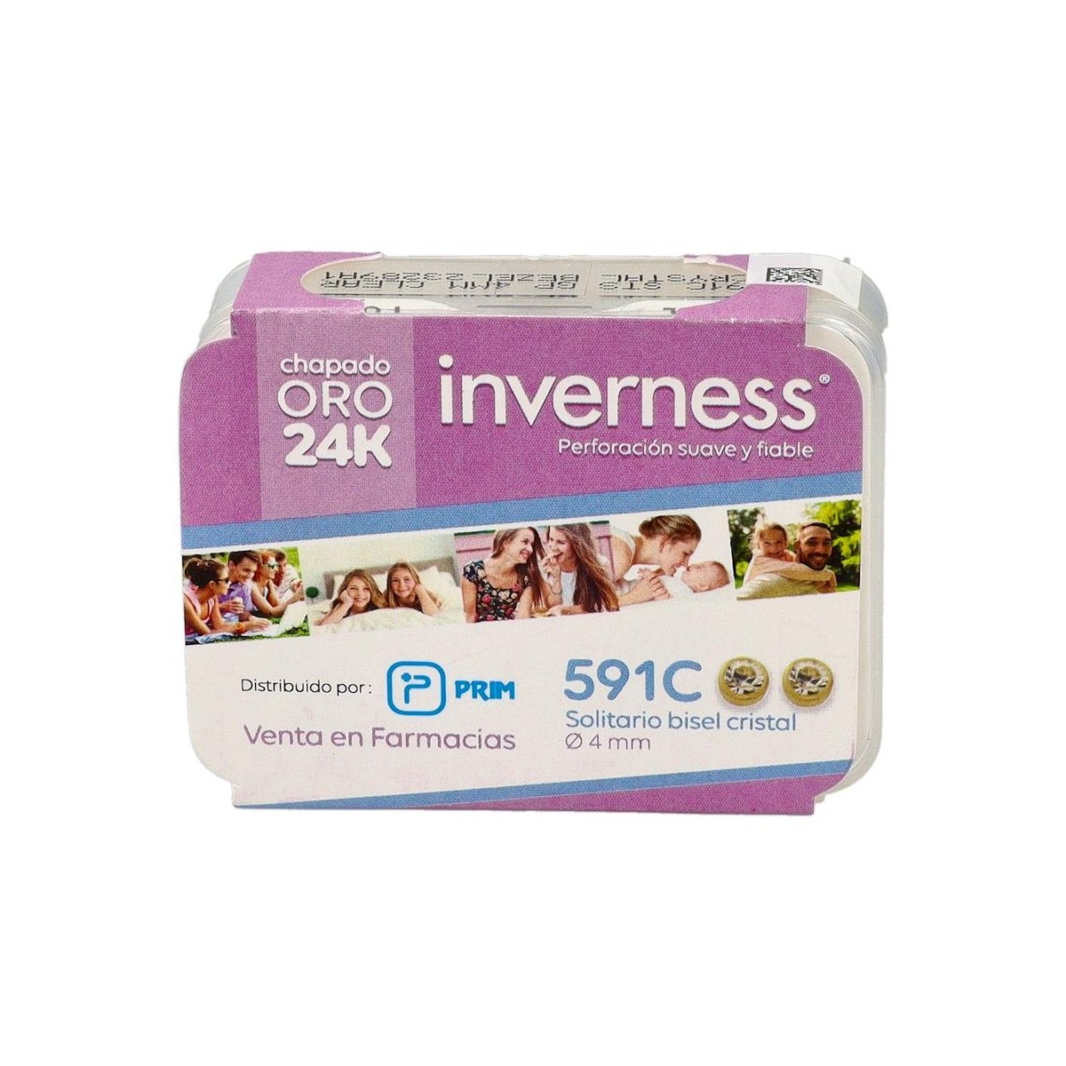 Pendiente Prim Inv 591C 24K-Solit Cris 4 Mm 2 U