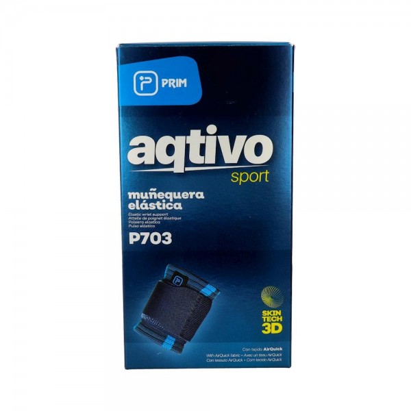 Muñequera Prim Aqtivo Sport Elastica Velcro T/U Azul P703