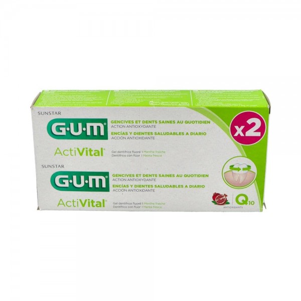 GUM ACTIVITAL DUO PACK GEL DENTRIFICO 2X75 ML