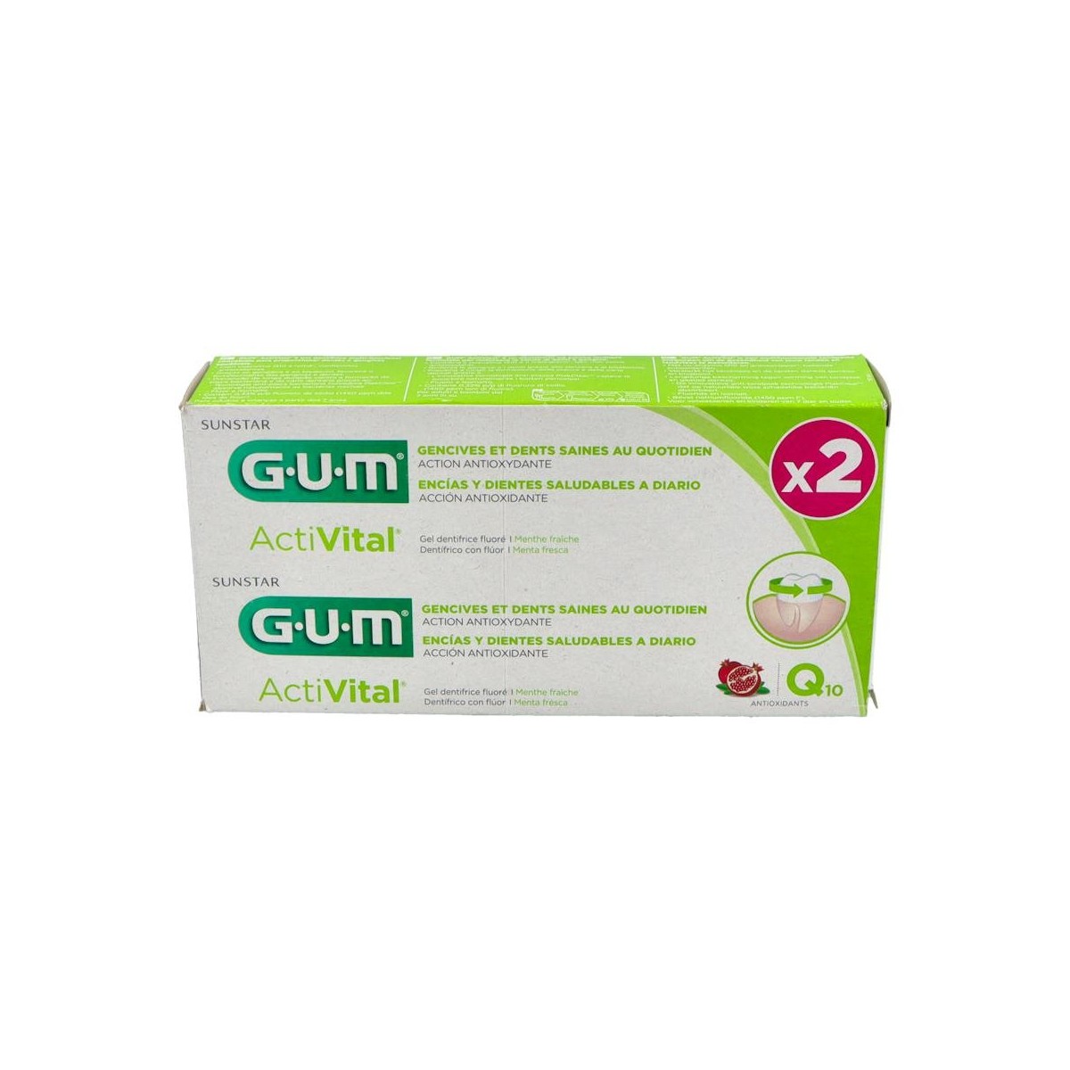 GUM ACTIVITAL DUO PACK GEL DENTRIFICO 2X75 ML