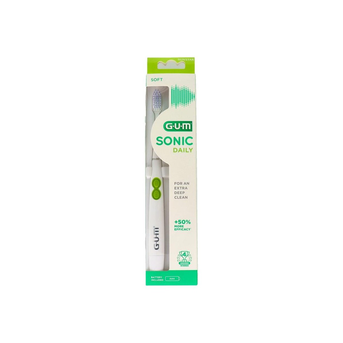 CEPILLO ELECTRICO GUM SONIC DAILY BLANCO
