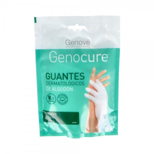 GUANTES DERM GENOCURE ALGOD 8 MED
