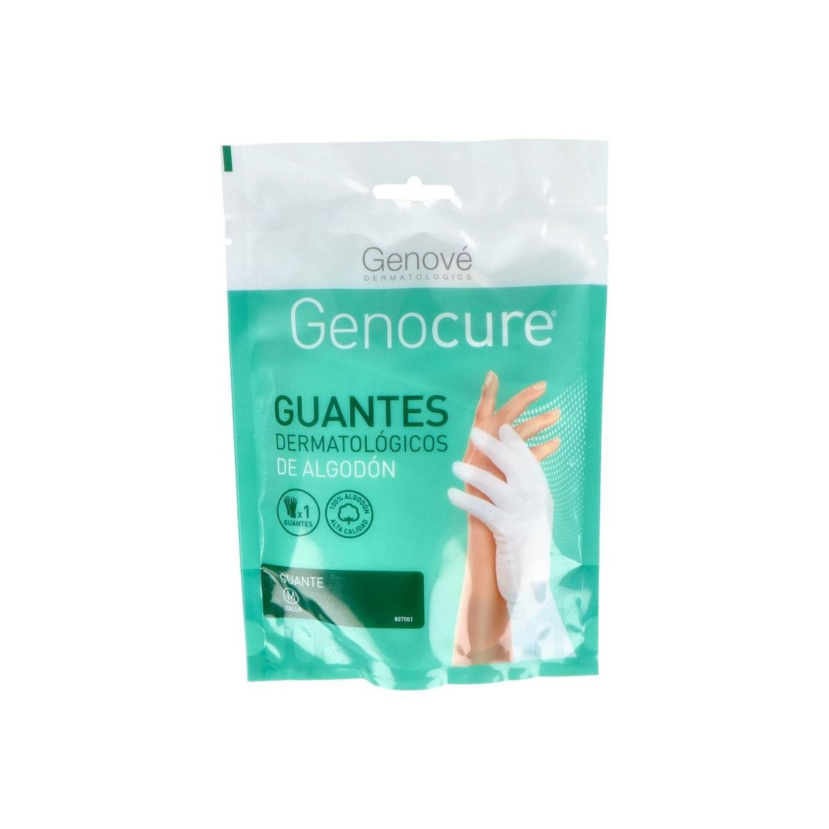 GUANTES DERM GENOCURE ALGOD 8 MED