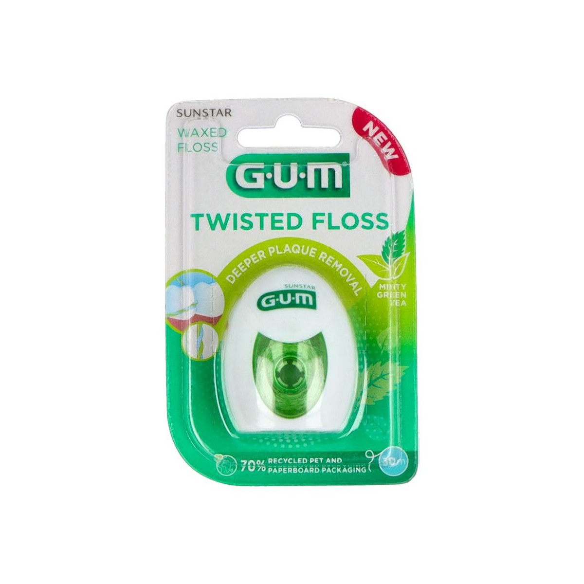 GUM 3500 TWISTED FLOSS SEDA C/CERA SABOR TE...