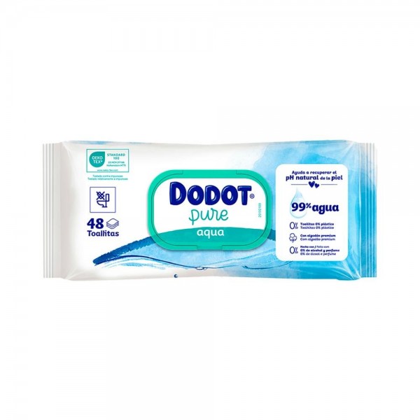 DODOT TOALLITAS AQUA PLASTIC FREE 1X48