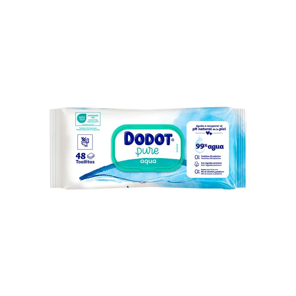 DODOT TOALLITAS AQUA PLASTIC FREE 1X48