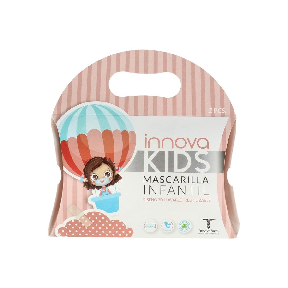Mascarilla Innovakids Reut Inf 5-10 Años Rosa 2 Un